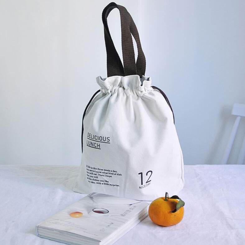 Women Drawstring Tote Lunch Bag