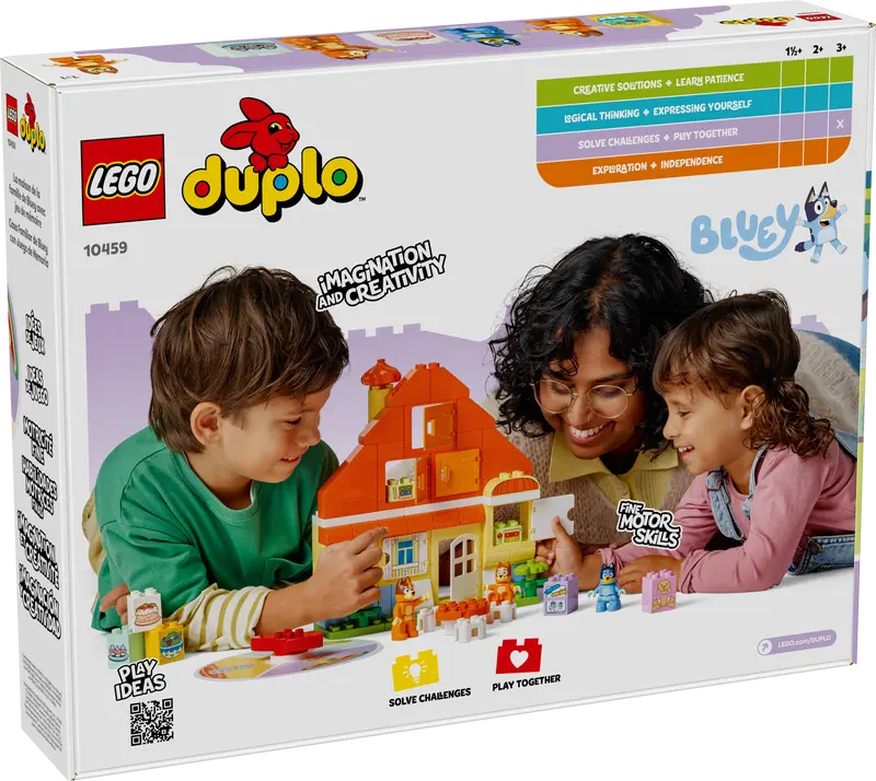 LEGO - 10459 - BLUEY - La maison de la famille Bluey avec jeu de mémoire - 83 pièces