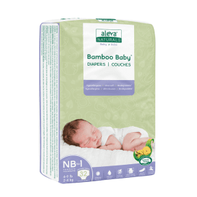 Aleva Naturals - Bamboo Baby Diapers Size NB-1 (32ct)