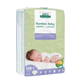 Aleva Naturals - Bamboo Baby Diapers Size NB-1 (32ct)