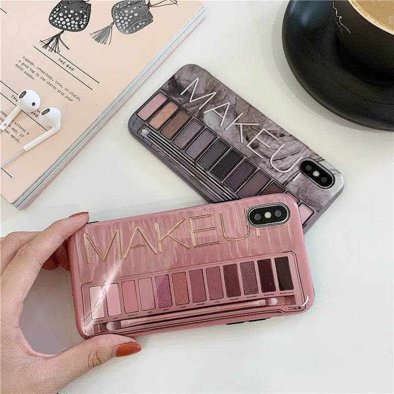 Eyeshadow Makeup-themed Silicone  iPhone Case women