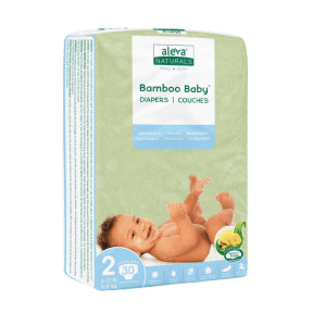 Aleva Naturals - Bamboo Baby Diapers Size 2 (30ct)