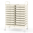 20 Drawers Rolling Storage Cart Studio Organizer-Beige