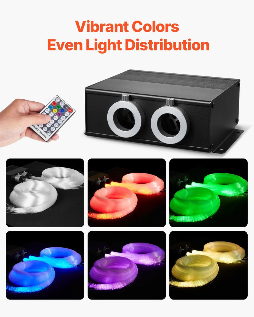 VEVOR 900pcs Headliner Star Light Kit Roof Twinkle Ceiling Lights Fiber Optic