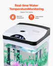 VEVOR 2 Gallon Fish Tank Aquarium LED Square Clear Glass 7 Color Self Cleaning