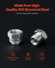 VEVOR 64 PCS BSPP Hydraulic Fitting Galvanized Cap & Plug Assortment Adapter Kit