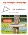 VEVOR 24in Aquatic Weed Rake 3-Sided Foldable Lake Weed Rake Handle 30ft Rope