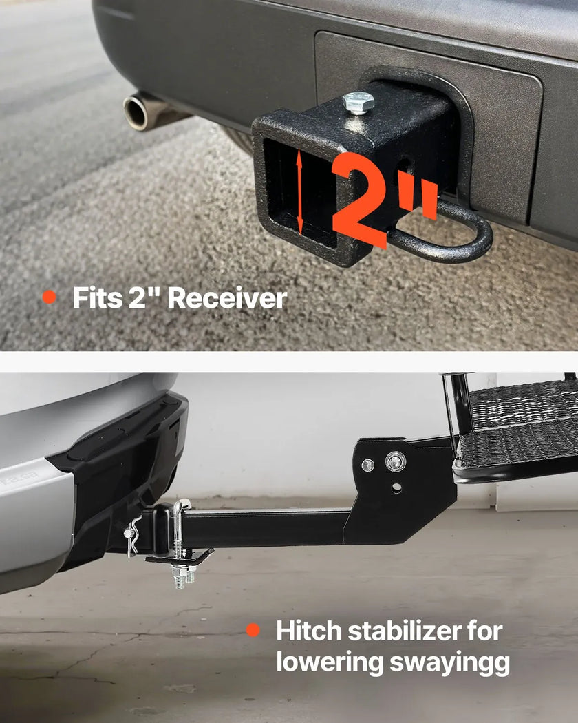 VEVOR 500 lbs Hitch Cargo Carrier Folding Hitch Cargo Carrier with Stabilizer