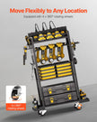 VEVOR 4-tier Tool Organizer Cart with Charging Station Garage Cart on Wheels