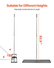 VEVOR 48x10in Lawn Leveling Rake with 83.9 in Adjustable Handle for Yard Garden