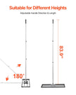 VEVOR 10x30in Lawn Leveling Rake 83.9 in Adjustable Handle for Yard Golf Court