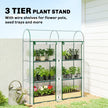 3 Tier Mini Greenhouse, Portable Greenhouse with 2 Roll-up Doors, 56.3