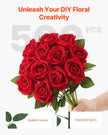 VEVOR 500 Pcs Red Roses Artificial Flowers Realistic Bouquet for Xmas Home Decor