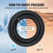 VEVOR 8AN Fuel Line Kit, 20 FT Fuel Hose Kit, 0.43