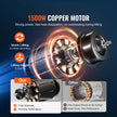 VEVOR 2-in-1 Electric Hoist Winch, 1100 lbs Lift Capacity, 1500W Portable Power Winch Crane, 22.9 ft Lifting Height, 13 ft/min with Wired Remote Control, for Garage, Warehouse, Factory Lifting Towing