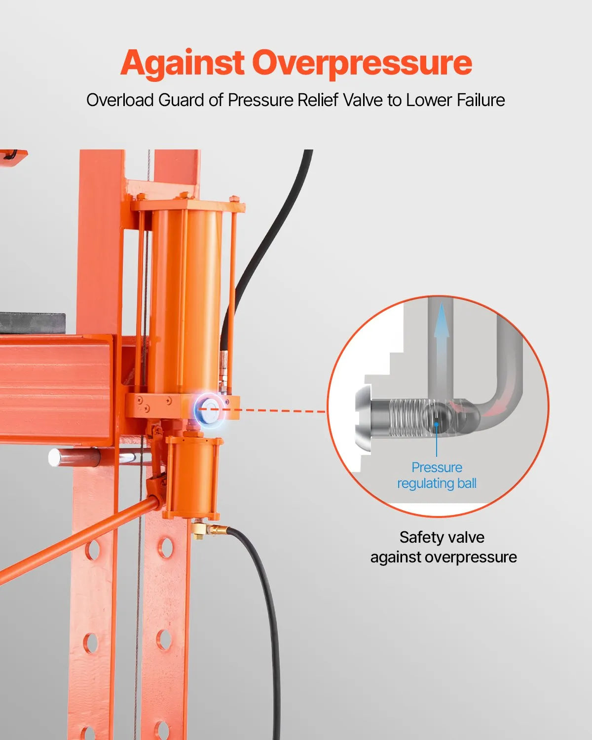 VEVOR 50 T Hydraulic Shop Press Hydraulic Press with Press Plate for Bending