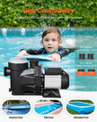 VEVOR 2 HP Above Ground Swimming Pool Pump Single Speed 122 GPM 3450 RPM 220V