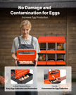 VEVOR 6-Compartment Chicken Nest Box Mental Box with Inclined Nesting Boxes