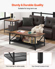 VEVOR 3 Pieces Living Room Table Sets 41.3 in Coffee Table with 2 End Tables