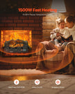 VEVOR 23 Inch Electric Fireplace Log Heater with Crackling Sound Timer Remote