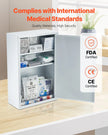 VEVOR 3-Shelf First Aid Cabinet 1000 Pieces Wall Mounted Medicine Metal Cabinet