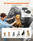 VEVOR 50 Inch Dog Grooming Bath Tub Stainless Steel w Stairs Water Filter