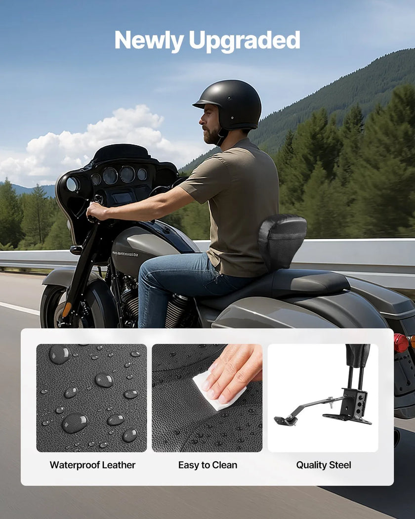 VEVOR Motorcycle Rider Backrest Sissy Bar for Harley Touring Models 2009-2024