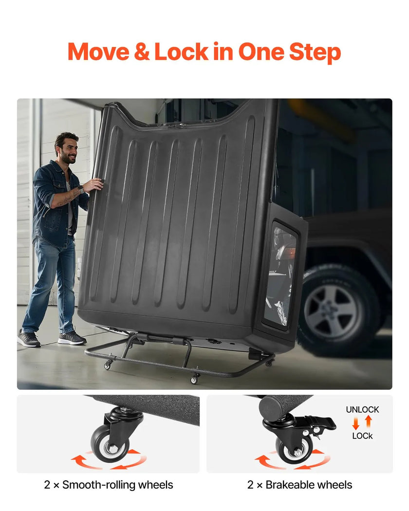 VEVOR Moveable Sturdy Hardtop Storage Cart for Jeep Wrangler TJ, JK, JL, JT