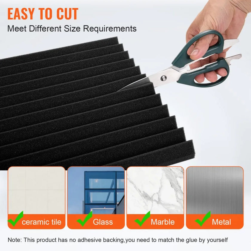 VEVOR Acoustic Foam Panels 52 Pack 12 x 12 x 1 in for Studio Wall and Ceiling