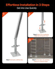 VEVOR 4-Pack Adjustable Leveling Jacks Solid Screw for Baker-Style Scaffolding