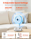 VEVOR 10 inch Foldable Rechargeable Oscillating Fan 3 in 1 Remote 9 Speeds