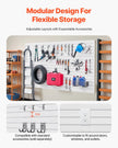VEVOR 8 x 4 ft Slat Wall Paneling PVC White Garage Slatwall with Accessories