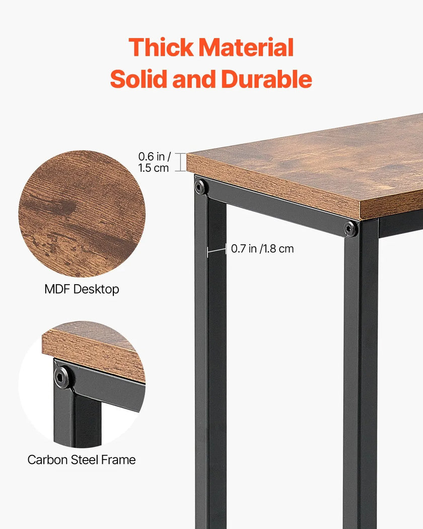 VEVOR Narrow Console Sofa Table Couch Table 70.9” for Entryway & Living Room