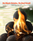 VEVOR 4 Inch 12 Pcs Ceramic Fire Balls Round Fire Stones Reusable Lava Rocks