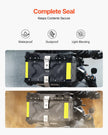 VEVOR 65L Motorcycle Top Case Universal Motorbike Tail Box with Leather Lining