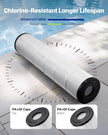 VEVOR 4 x 130 Sq. Ft Hot Tub Spa Pool Filter Cartridge Compatible Pentair CCP520