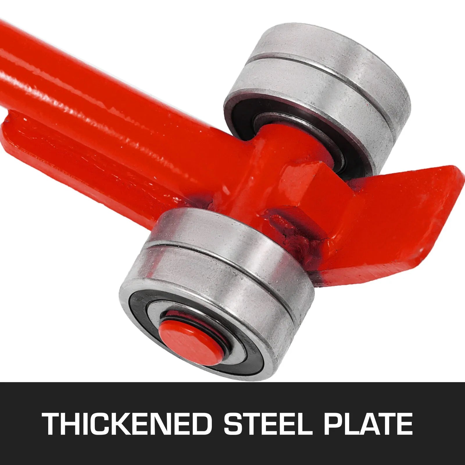 VEVOR 3T Prylever Bar 6600 lbs Capacity Steel Pry Lever Bar Heavy Duty with Wheels Prylever with 6FT Length Handle
