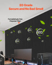 VEVOR 5 Pack Acoustic Wall Panels 47.2 x 23.6 x 0.4 inch Self-Adhesive Black