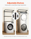 VEVOR Over Washer and Dryer Storage Shelf Single Row 3 Tiers Washer Rack Black