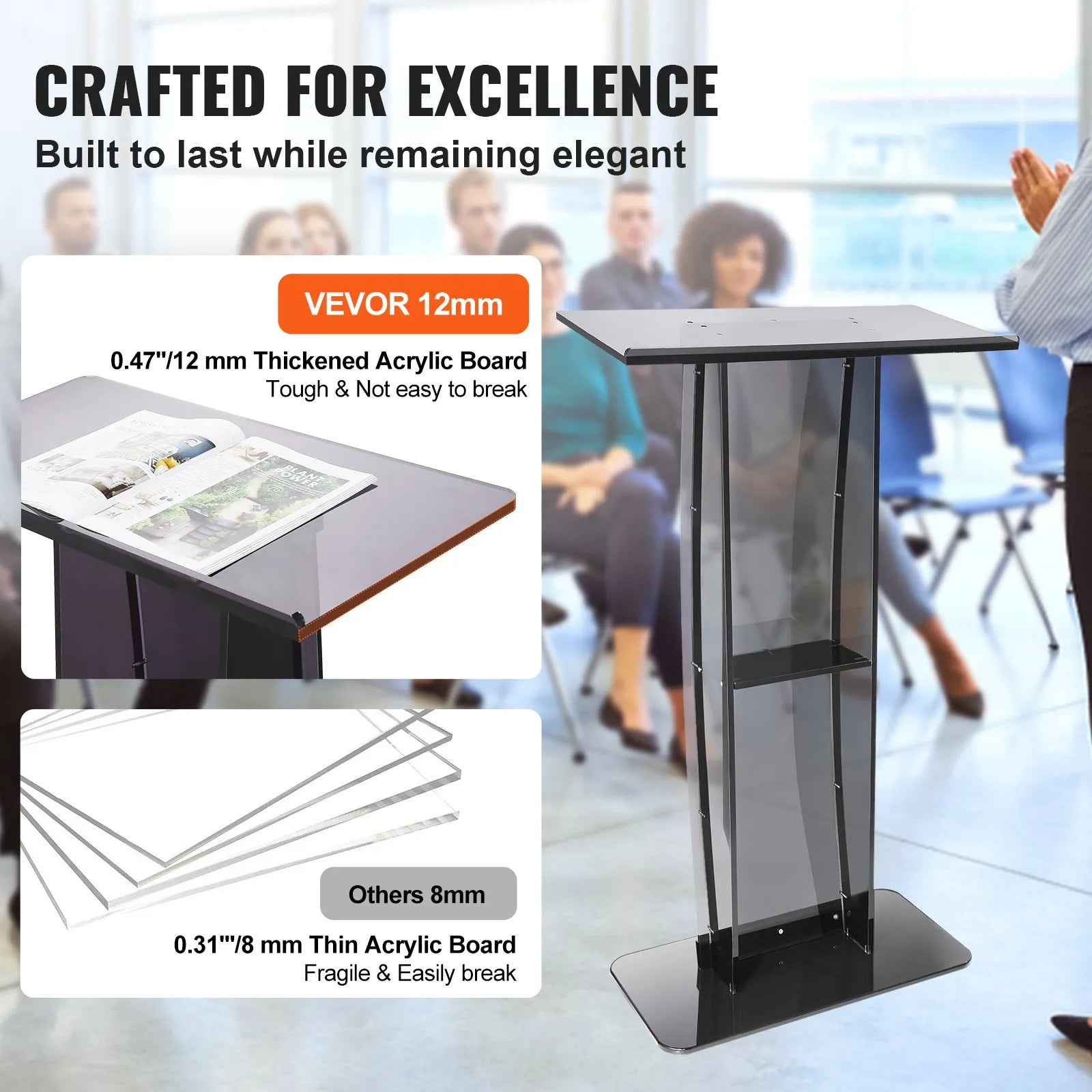 VEVOR Acrylic Podium, 47