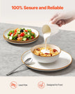 VEVOR 12 PCS Dinnerware Set Ceramic Plates and Bowls Sets Service for 4 White