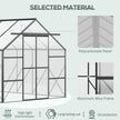 20' x 8' x 6.9' Walk-in Greenhouse with Adjustable Roof Vent, Rain Gutter and Sliding Door for Winter, Large Aluminum Greenhouse, Clear