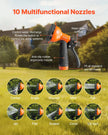 VEVOR 200ft Metal Garden Hose Stainless Steel Water Hose Lightweight No Kink