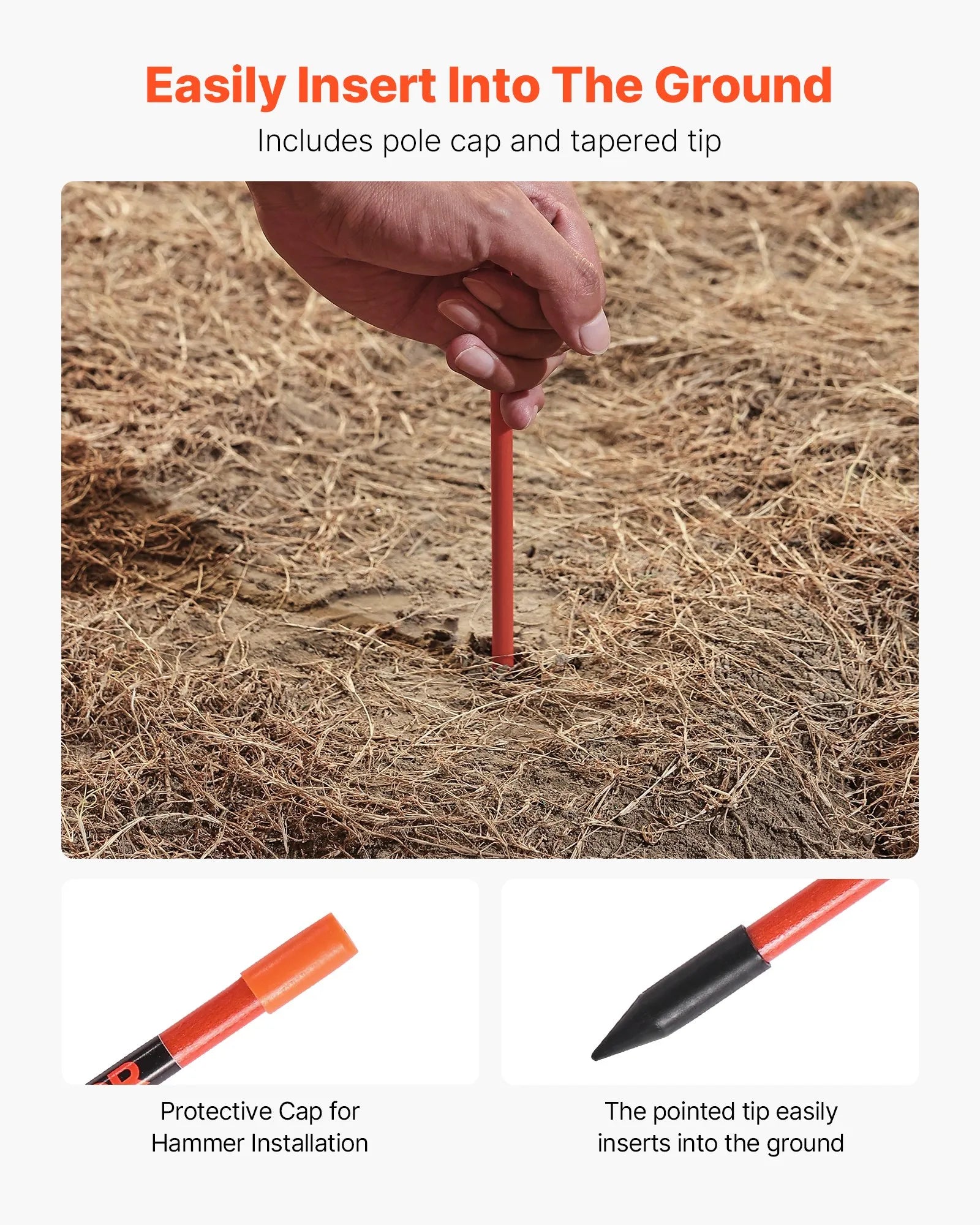 VEVOR 20Pcs Reflective Driveway Markers 5/16