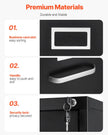 VEVOR 4 Drawer File Cabinet Metal Vertical Cabinet with Lock for Home Office