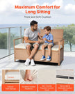 VEVOR Outdoor Storage Bench PE Rattan 70 Gal Deck Box Waterproof Outdoor Seat