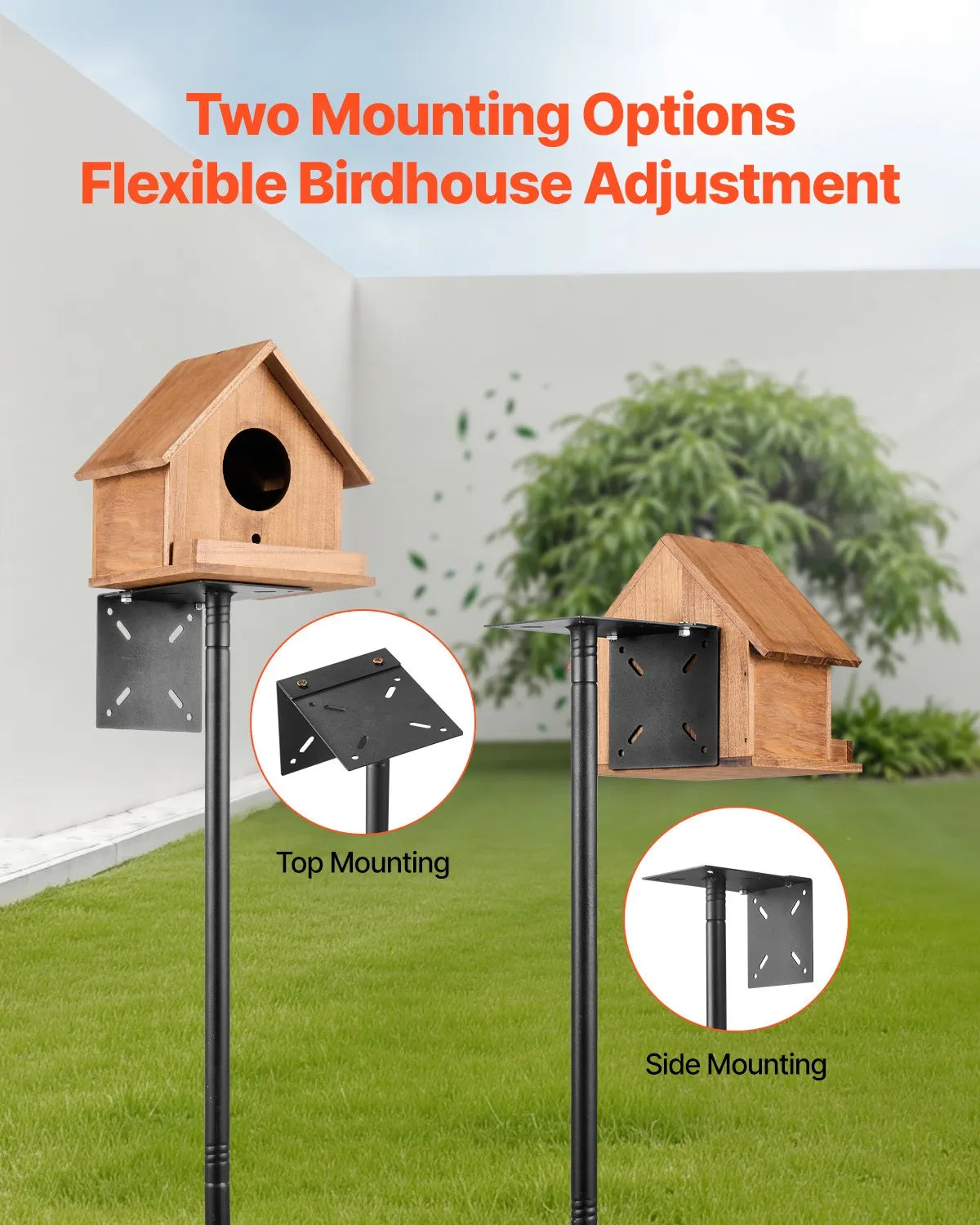 VEVOR 92 Inch Bird Feeding Station 4 Hook Wild Bird Feeder Stand Pole