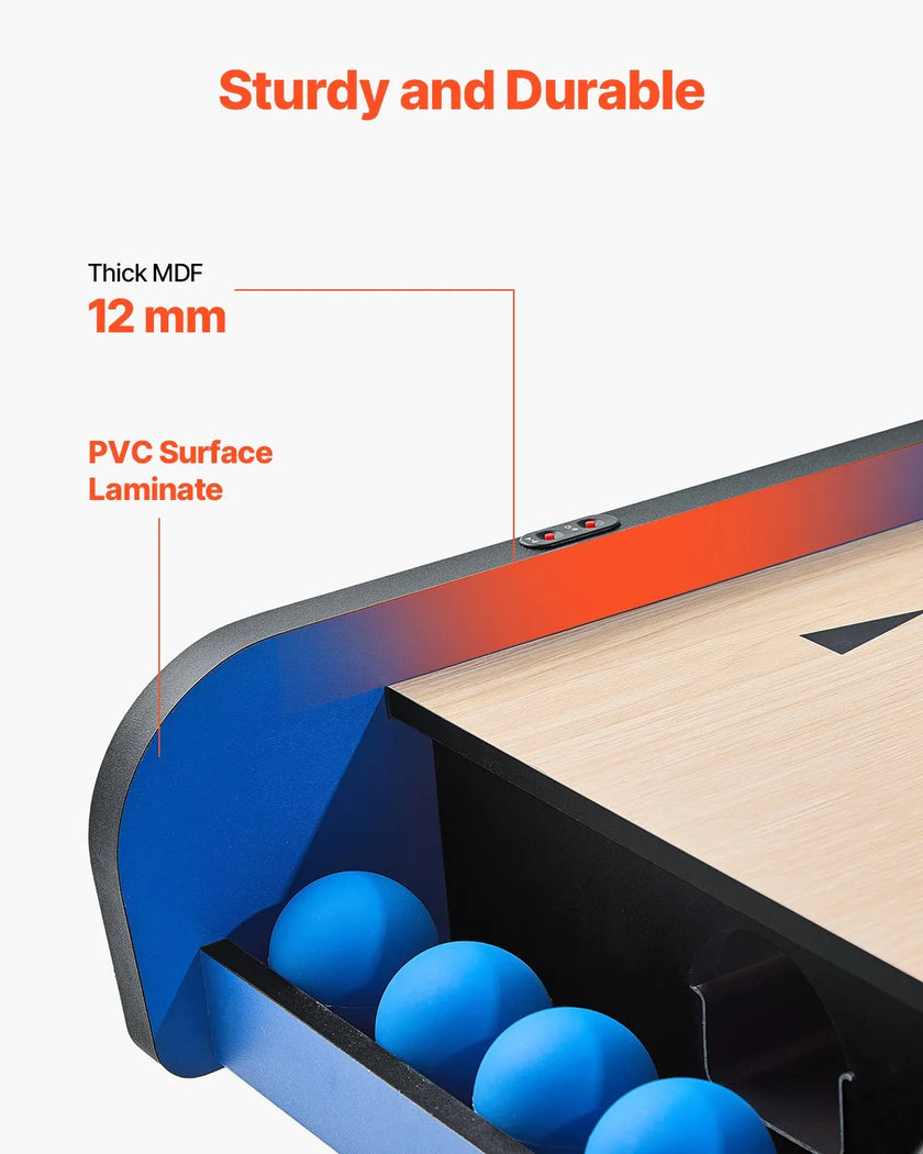VEVOR 8 ft Roll & Score Arcade Game Table Electronic Scorer Game Room 4 Balls
