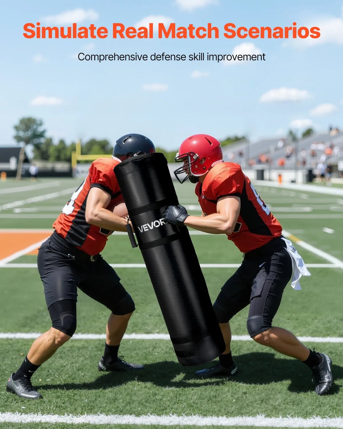 VEVOR 47in Football Tackling Dummy Blocking Pad Practice Equipment 1PCS Unfilled