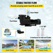 Swimming Pool Pump 1HP, Dual Voltage 110V 220V, 5544GPH, Powerful Pump for In/Above Ground Pool Water Circulation, with Strainer Basket, 2pcs 1-1/2'' NPT Connectors Tested to UL Standards